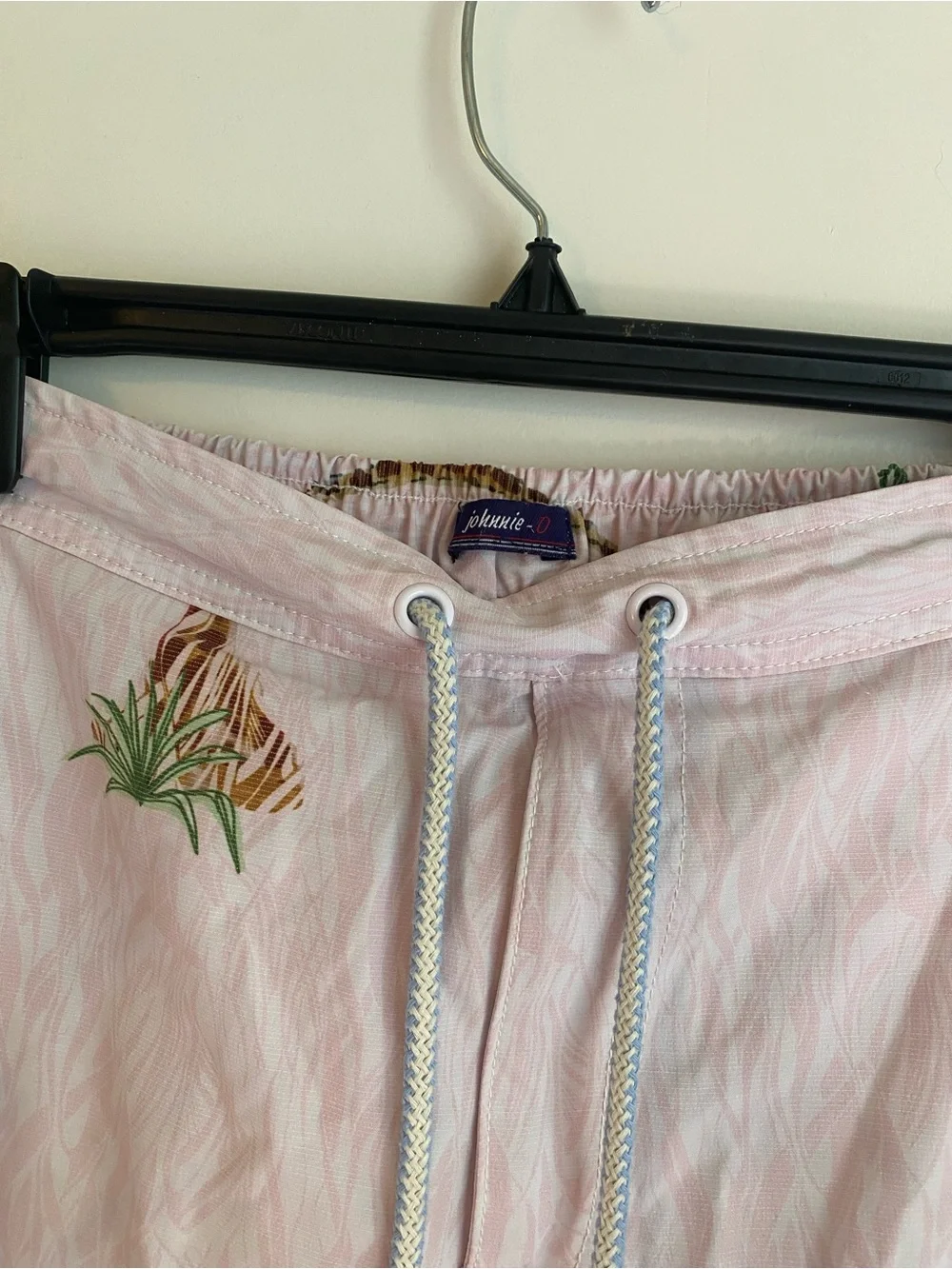 Men’s Johnnie-O Light Pink Giraffe Print Swim Trunks